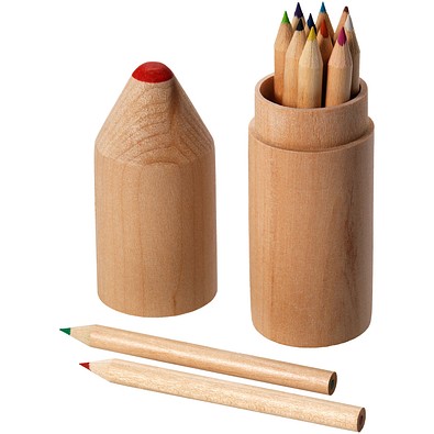 12 teiliges Buntstifteset, holz