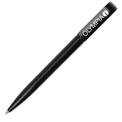 Drehkugelschreiber Promo, blaue Mine, schwarz