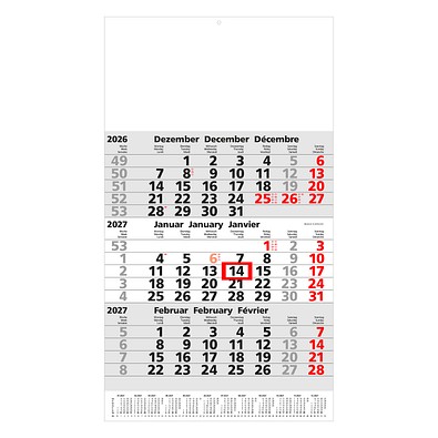 Geiger-Notes 3-Monats-Wandkalender Post 2027