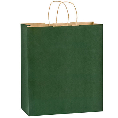 Papier-Tragetasche gerippt, groß, grün