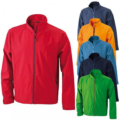 JAMES & NICHOLSON Unisex Softshell-Funktionsjacke, orange, XL