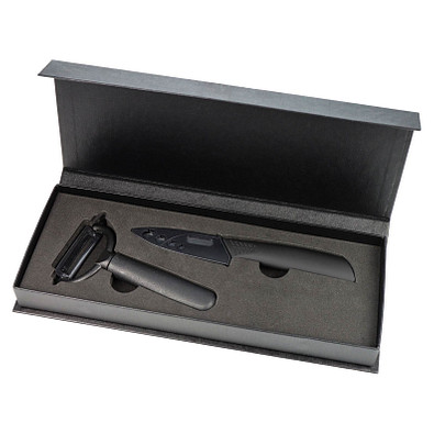 Keramik-Messerset 2-tlg., Messer & Schäler, dunkle Klingen