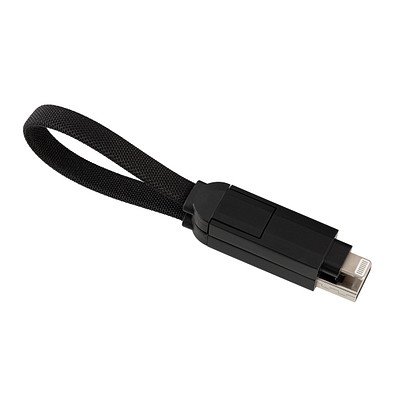 4-in-1 Ladekabel REEVES-MIXCO METAL, schwarz