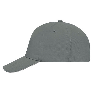5-Panel Sandwich-Cap, grau/hellgrau