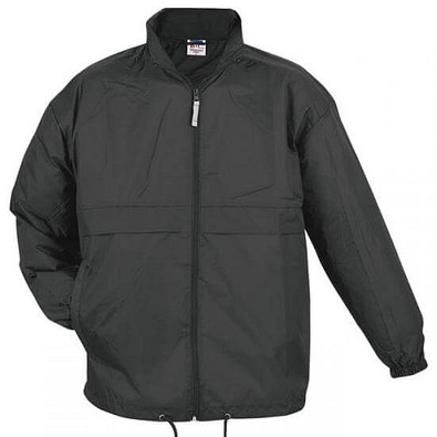 B&C Collection Unisex Windbreaker Jacke, schwarz, L