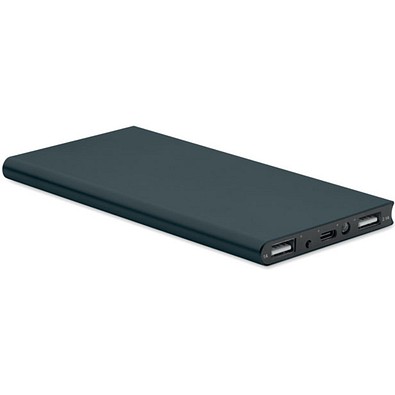 Powerbank 8.000 mAh Flat-Metal, dunkelpetrol