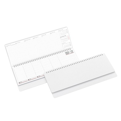 Geiger-Notes Schreibtisch-Querkalender Ideal 2027, weiß
