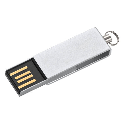 Mini-USB-Stick Swing, 4 GB, silber Mini-USB-Stick Swing, 4 GB, silber