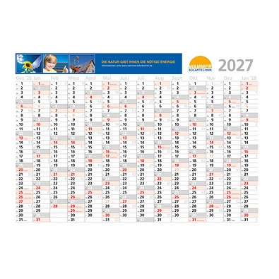Clever-Plan-Wandplaner 2027, abwaschbar, ohne Druck