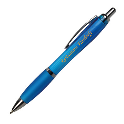 LANCE® Kugelschreiber Rio, blaue Mine, blau-transparent