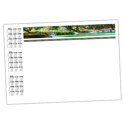 Schreibunterlage, ohne Werbedruck, mit Kalender 2027/2028 links