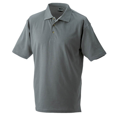 JAMES & NICHOLSON Unisex Poloshirt, dunkelgrau, M
