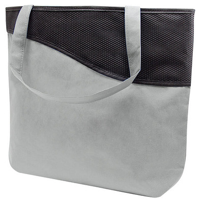 Joytex® Einkaufstasche XL mit Reißverschluss Knobs, grau/schwarz