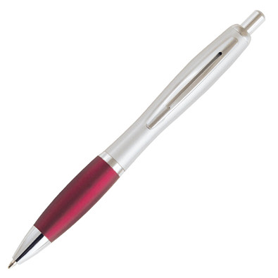 LANCE® Metall-Kugelschreiber Chicago, blaue Mine, silber,rot