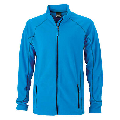 JAMES & NICHOLSON Unisex Fleecejacke, blau, L
