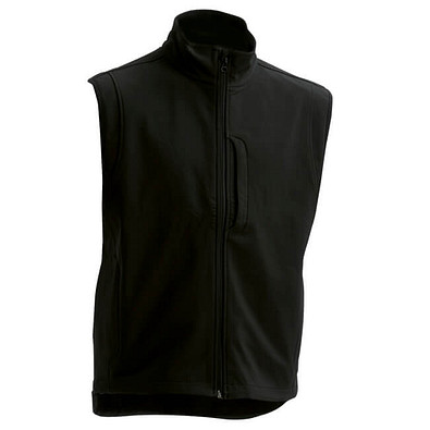 JAMES & NICHOLSON Unisex Softshell-Weste, schwarz, L