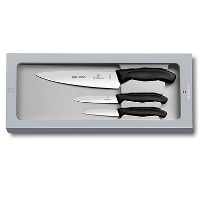 VICTORINOX Messerset, 3-teilig, schwarz VICTORINOX Messerset, 3-teilig, schwarz