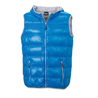 JAMES & NICHOLSON Herren Daunenweste, blau/silber, L