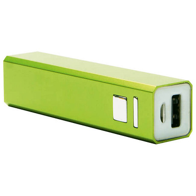 Metall-Ladegerät Powerbank, 2.200 mAh, grün Metall-Ladegerät Powerbank, 2.200 mAh, grün