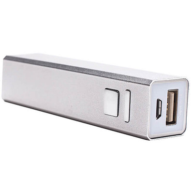 Metall-Ladegerät Powerbank, 2.200 mAh, silber Metall-Ladegerät Powerbank, 2.200 mAh, silber