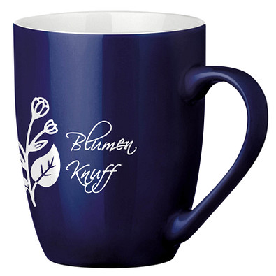 Tasse Gloria, 370 ml, kobaltblau/weiß