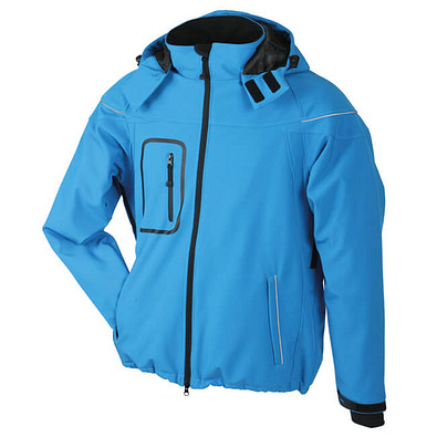 JAMES & NICHOLSON Herren Softshell-Jacke, hellblau, M