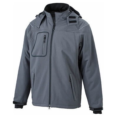 JAMES & NICHOLSON Herren Softshell-Jacke, grau, L