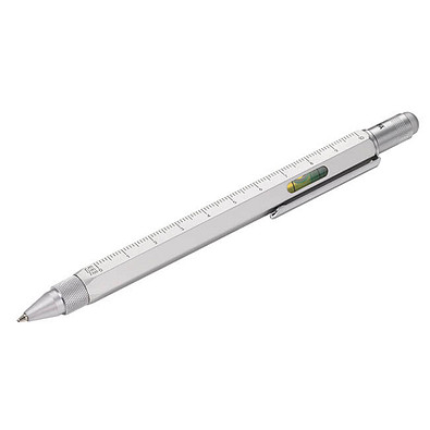TROIKA® Construction-Pen, schwarze Mine, silber