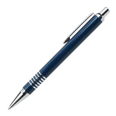 PENKO® Metall-Kugelschreiber Regensburg, blaue Mine, dunkelblau