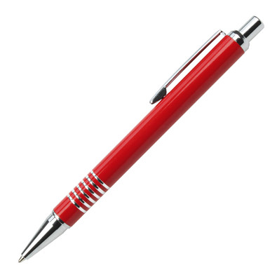 PENKO® Metall-Kugelschreiber Regensburg, blaue Mine, rot