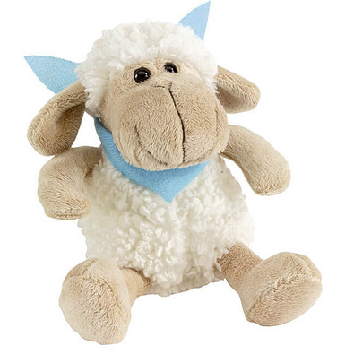 Plüsch-Tiere Fluffy, Schaf, Halstuch hellblau