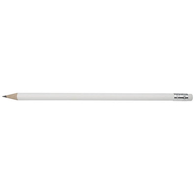 Qualitäts Bleistift Colore mit Radiergummi, weiß-matt
