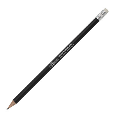Qualitäts Bleistift Colore mit Radiergummi, schwarz-matt