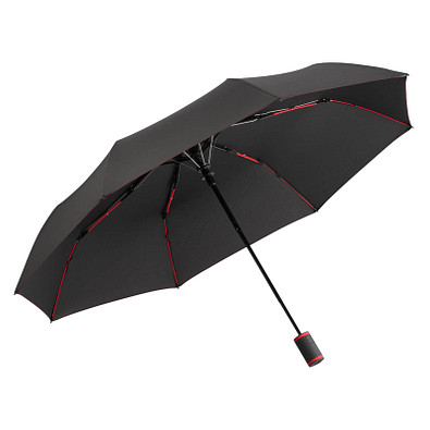 FARE® Automatik Taschenschirm Stylo, schwarz/rot