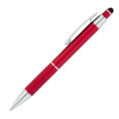 Metall-Touch-Kugelschreiber Washington, blaue Mine, rot