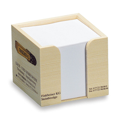 Holz-Zettelbox ohne Köcher
