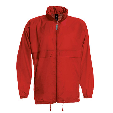 B&C Collection Unisex Windbreaker Jacke, rot, L