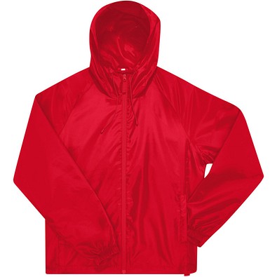 B&C Collection Unisex Windbreaker Jacke, rot, S