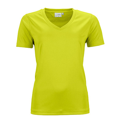 JAMES & NICHOLSON Damen Funktions T-Shirt Active, gelb, XS