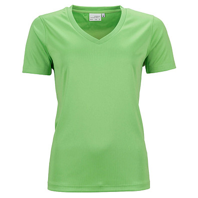 JAMES & NICHOLSON Damen Funktions T-Shirt Active, grün, XS
