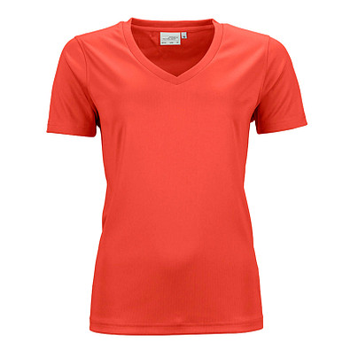 JAMES & NICHOLSON Damen Funktions T-Shirt Active, hellrot, XS