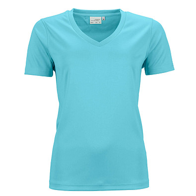 JAMES & NICHOLSON Damen Funktions T-Shirt Active, türkis, M