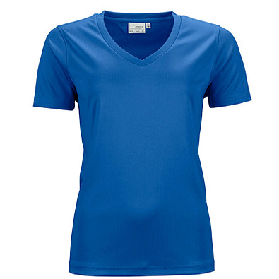 JAMES & NICHOLSON Damen Funktions T-Shirt Active, blau, L