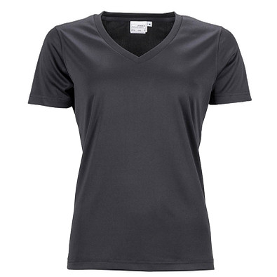 JAMES & NICHOLSON Damen Funktions T-Shirt Active, schwarz, XS