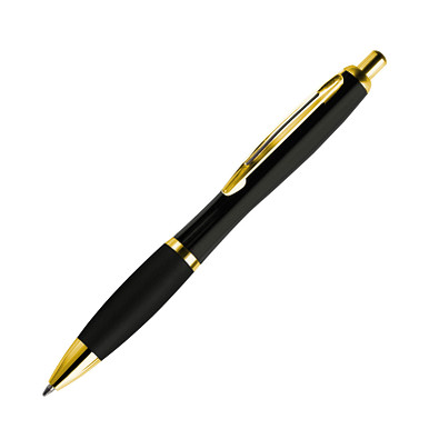 LANCE® Metall-Kugelschreiber Chicago, blaue Mine, gold,schwarz