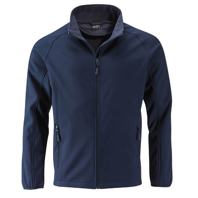 JAMES & NICHOLSON Herren Softshell-Jacke Promo, dunkelblau, M