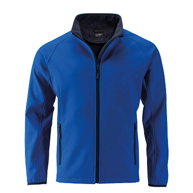 JAMES & NICHOLSON Herren Softshell-Jacke Promo, blau, XL