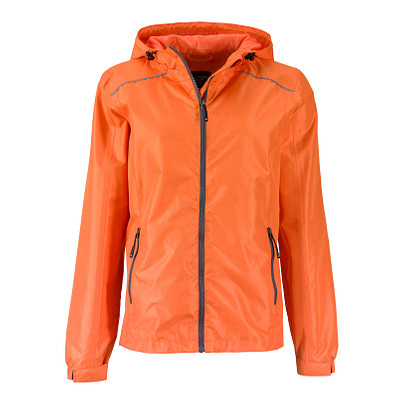 JAMES & NICHOLSON Damen Regenjacke Basic, orange, L