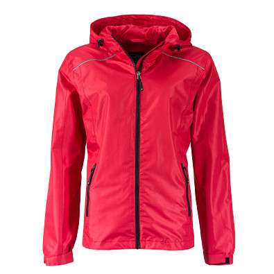 JAMES & NICHOLSON Damen Regenjacke Basic, rot, L