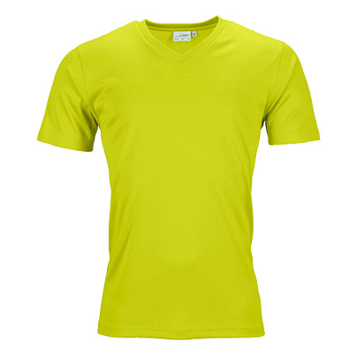 JAMES & NICHOLSON Herren Funktions T-Shirt Active, gelb, S